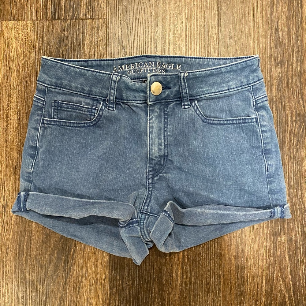 AE jean blue short